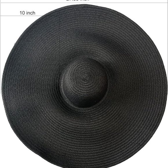 Oversized beach straw hat - Picture 5 of 7